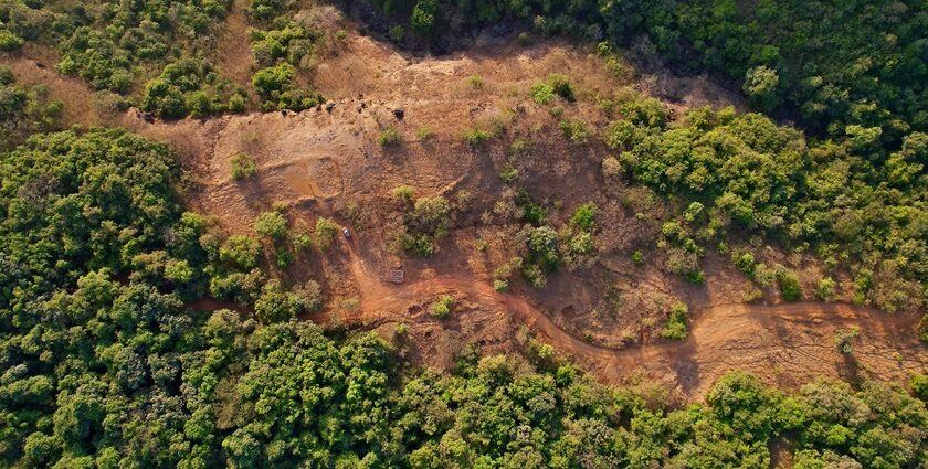 Breathtaking overhead shot in Khandala, Lonavala, Maharashtra showcasing nature's beauty